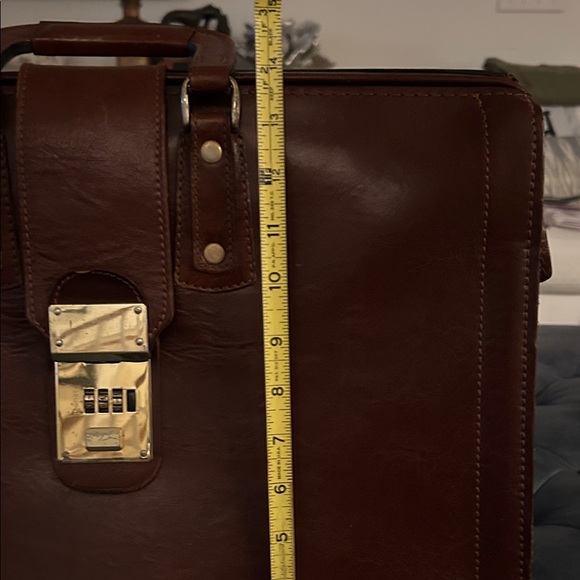 Vintage Renwick doctor/attorney, Elegant Brown Leather Briefcase. Super Cool - Picture 11 of 13